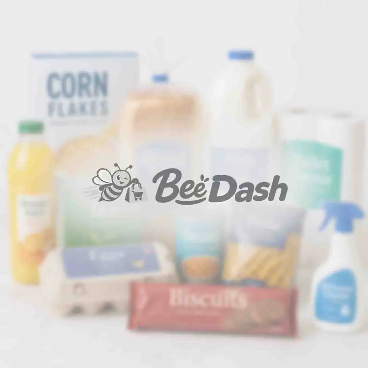 Fresh groceries ready for BeeDash delivery
